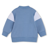 BOSS Kids Set cardigan con zip, pantaloni e maglia in cotone biologico - Ashleigh blue