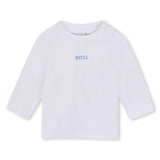 BOSS Kids Set cardigan con zip, pantaloni e maglia in cotone biologico - Ashleigh blue
