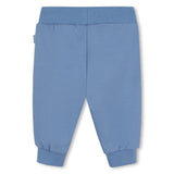 BOSS Kids Set cardigan con zip, pantaloni e maglia in cotone biologico - Ashleigh blue