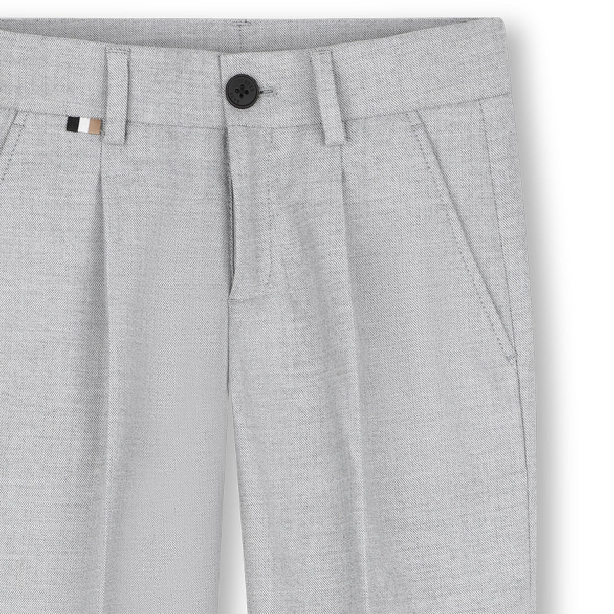 BOSS Kids Pantaloni eleganti in twill - Grigio