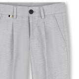 BOSS Kids Pantaloni eleganti in twill - Grigio