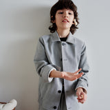 BOSS Kids Pantaloni eleganti in twill - Grigio
