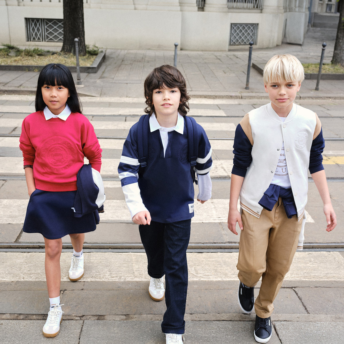 BOSS Kids Jeans loose fit in cotone - Denim grezzo