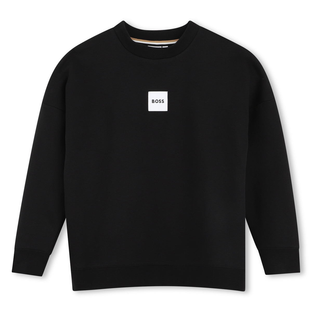 BOSS Kids Felpa girocollo con etichetta logo - Nero