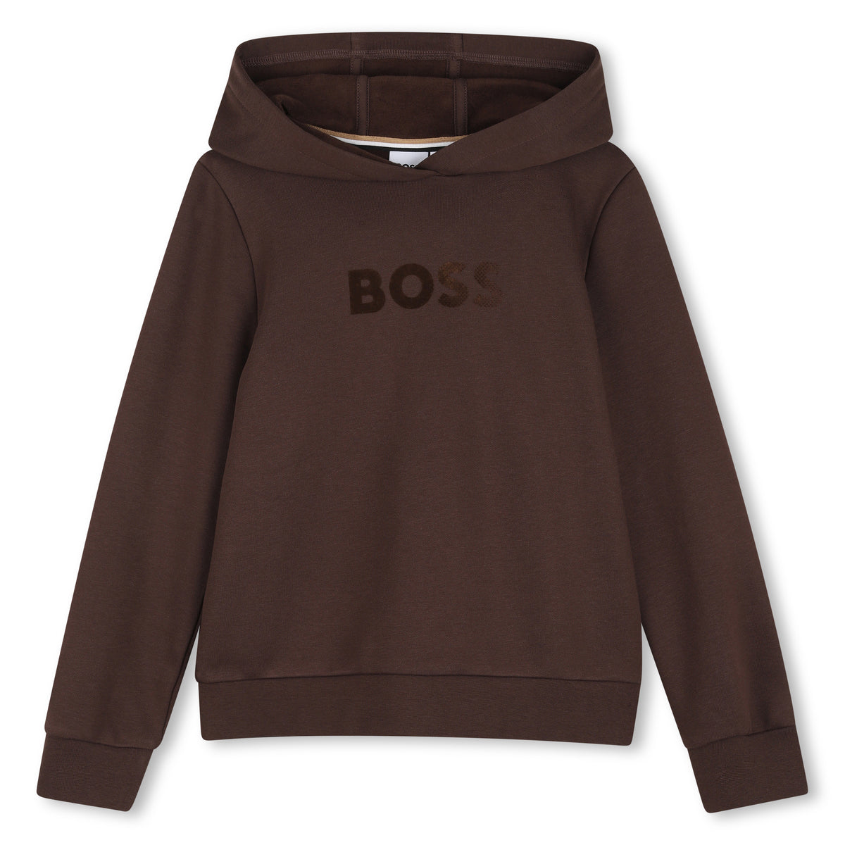 BOSS Kids Felpa con cappuccio e logo floccato - Bruno