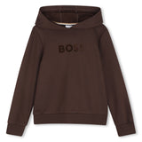 BOSS Kids Felpa con cappuccio e logo floccato - Bruno