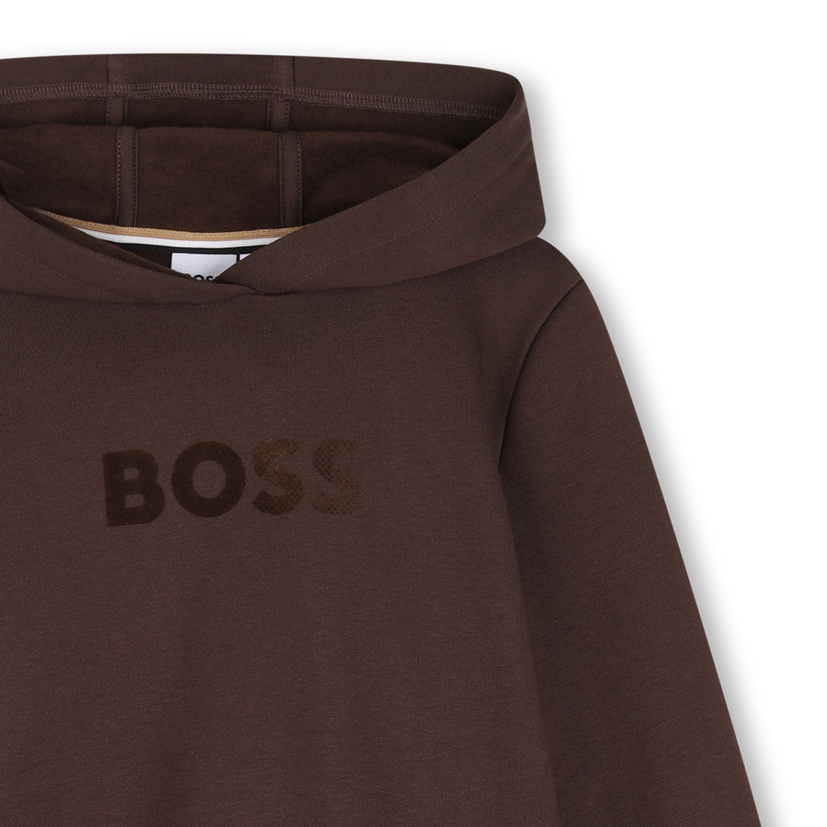 BOSS Kids Felpa con cappuccio e logo floccato - Bruno