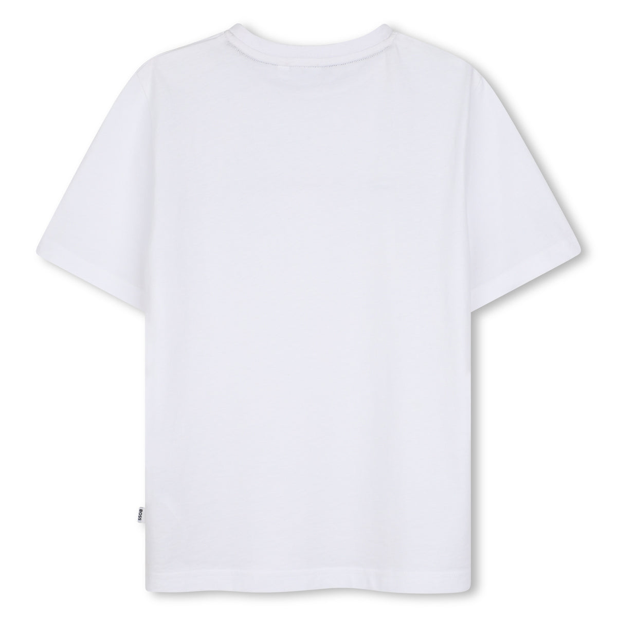 BOSS Kids T-shirt con righe iconiche e Double B - Bianco