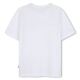 BOSS Kids T-shirt con righe iconiche e Double B - Bianco
