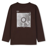 BOSS Kids Maglia a maniche lunghe loose fit con grafica sul retro - Bruno