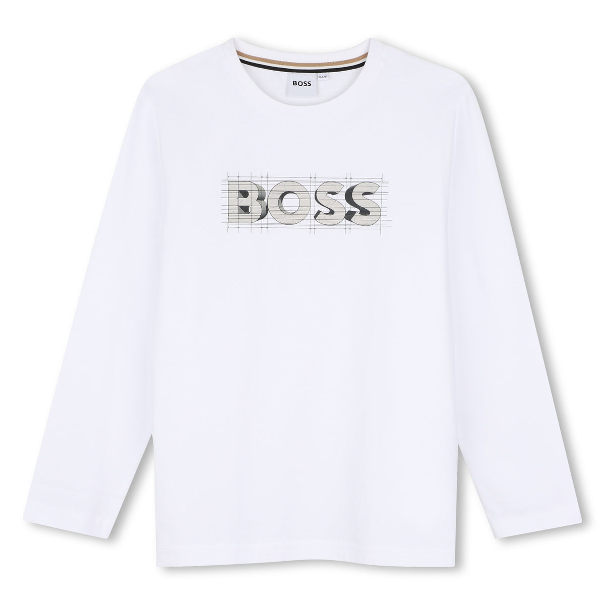 BOSS Kids Maglia a maniche lunghe con logo BOSS - Bianco