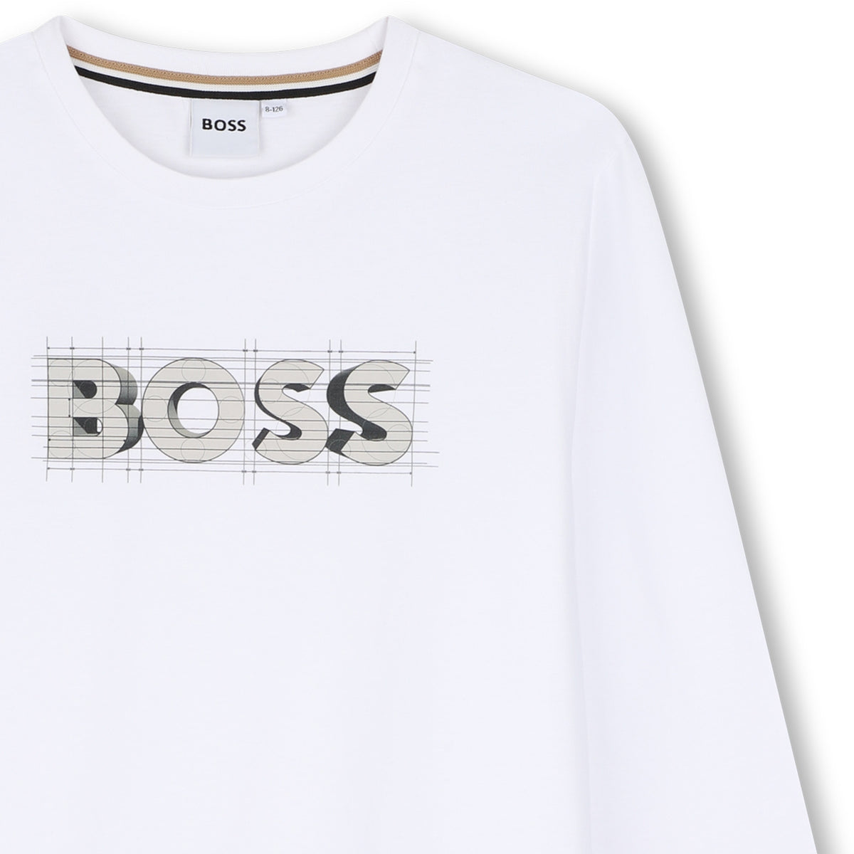 BOSS Kids Maglia a maniche lunghe con logo BOSS - Bianco