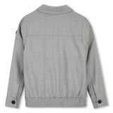 BOSS Kids Giacca elegante in twill con badge Double B - Grigio
