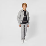 BOSS Kids Giacca elegante in twill con badge Double B - Grigio