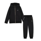 BOSS Kids Tuta con felpa con cappuccio e pantaloni - Nero