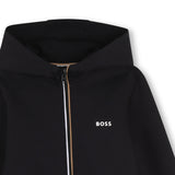 BOSS Kids Tuta con felpa con cappuccio e pantaloni - Nero