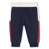 BOSS Kids Pantaloni jogging in felpa con dettagli a contrasto - Marine