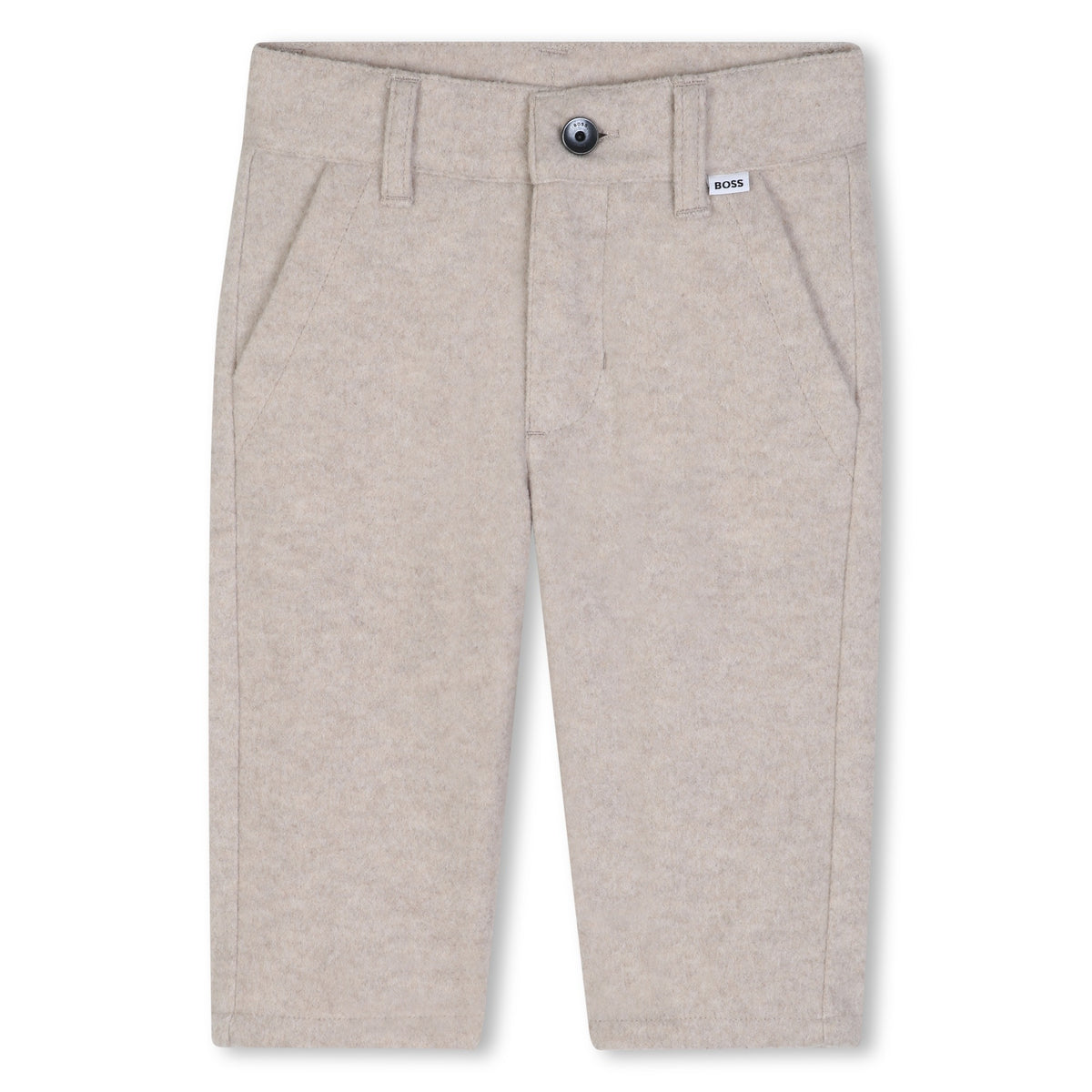 BOSS Kids Pantaloni in flanella - Ecru antico