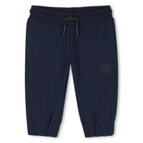 BOSS Kids Pantaloni jogging in satin effetto pesca - Marine