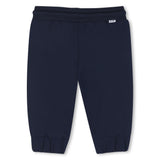 BOSS Kids Pantaloni jogging in satin effetto pesca - Marine