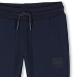 BOSS Kids Pantaloni jogging in satin effetto pesca - Marine