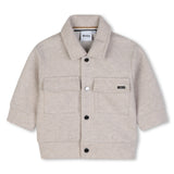 BOSS Kids Giacca in flanella mélange - Ecru antico
