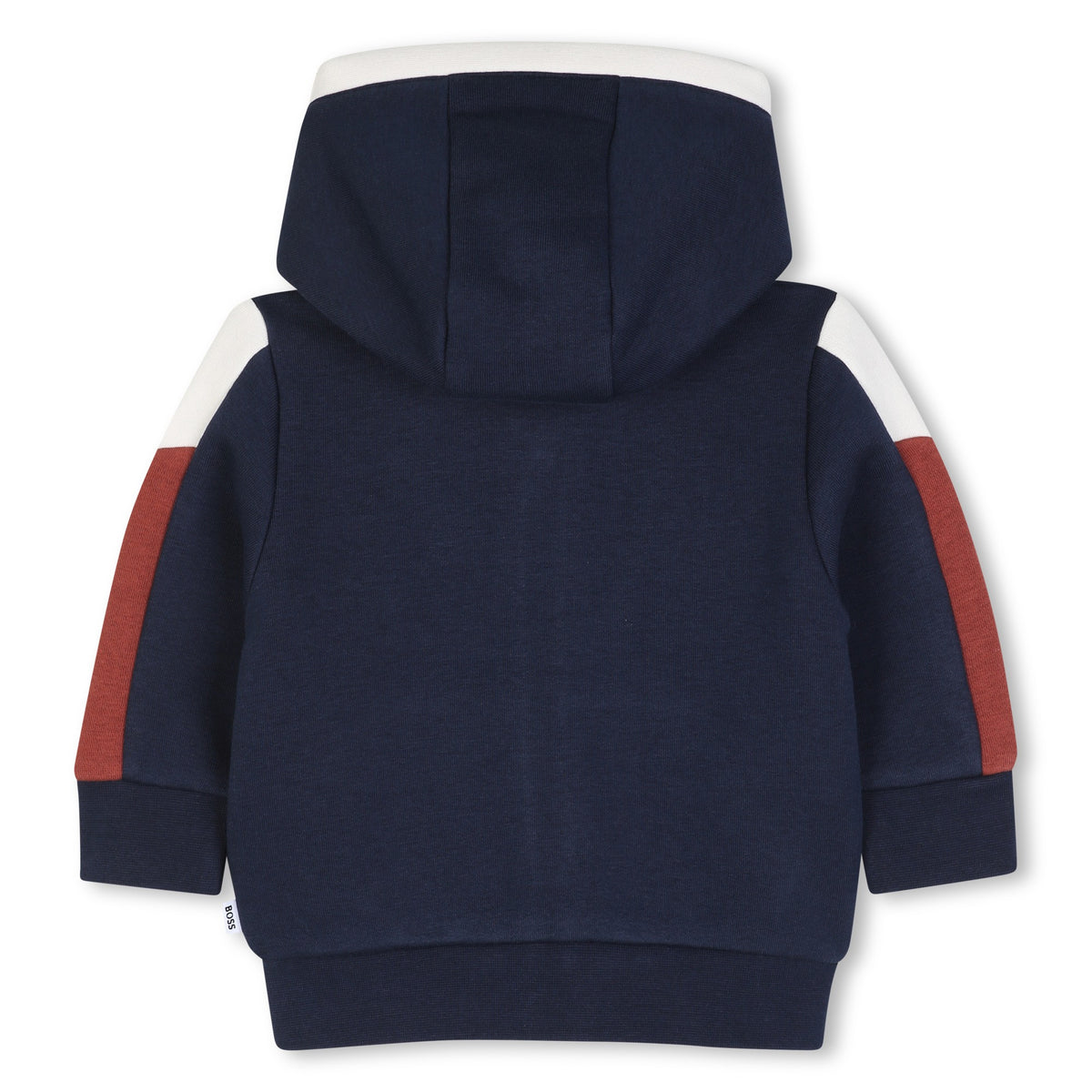 BOSS Kids Felpa con cappuccio e zip a blocchi di colore - Marine