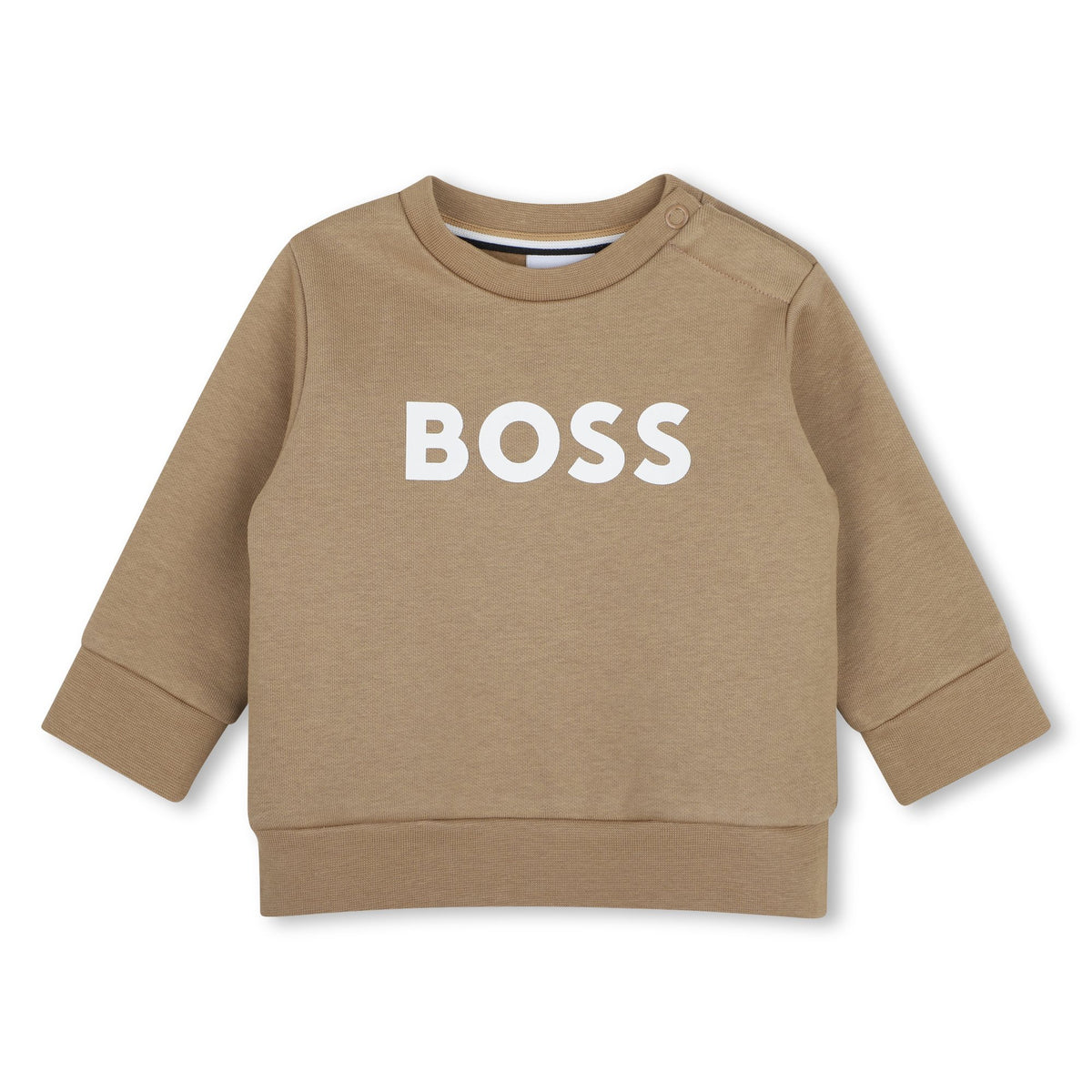 BOSS Kids Felpa girocollo con grande logo BOSS - Biscotto