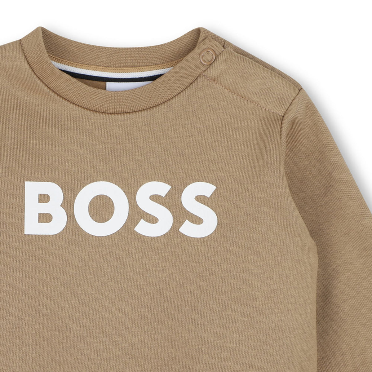 BOSS Kids Felpa girocollo con grande logo BOSS - Biscotto