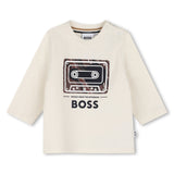 BOSS Kids Maglia a maniche lunghe con stampa grafica - Avorio