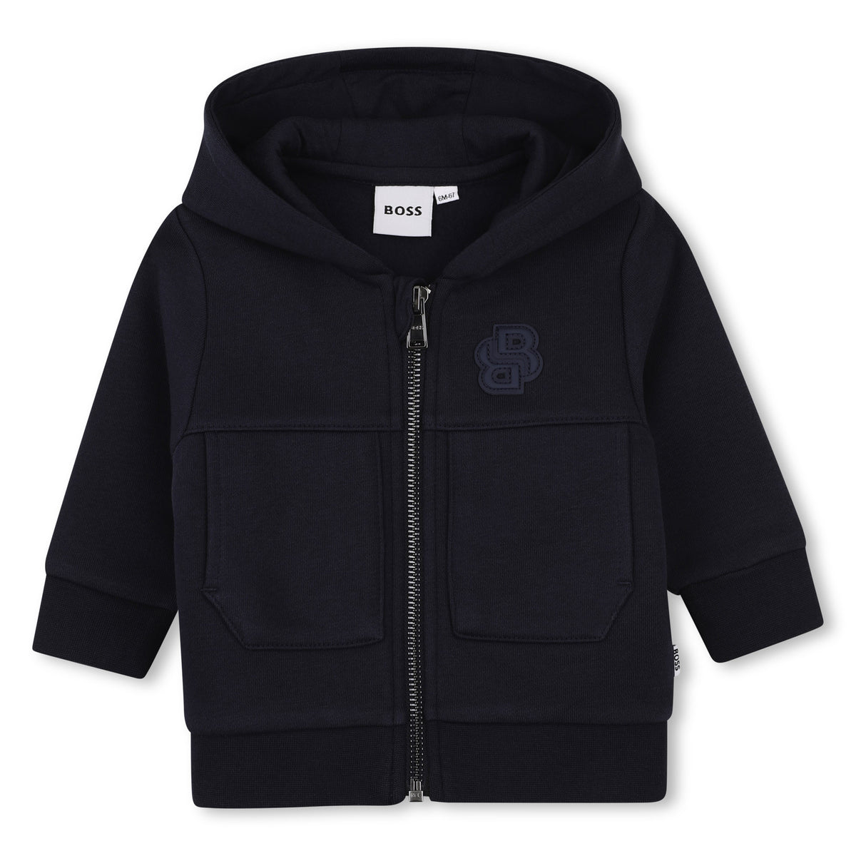 BOSS Kids Tuta con felpa con cappuccio e ricamo Double B - Marine
