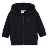 BOSS Kids Tuta con felpa con cappuccio e ricamo Double B - Marine