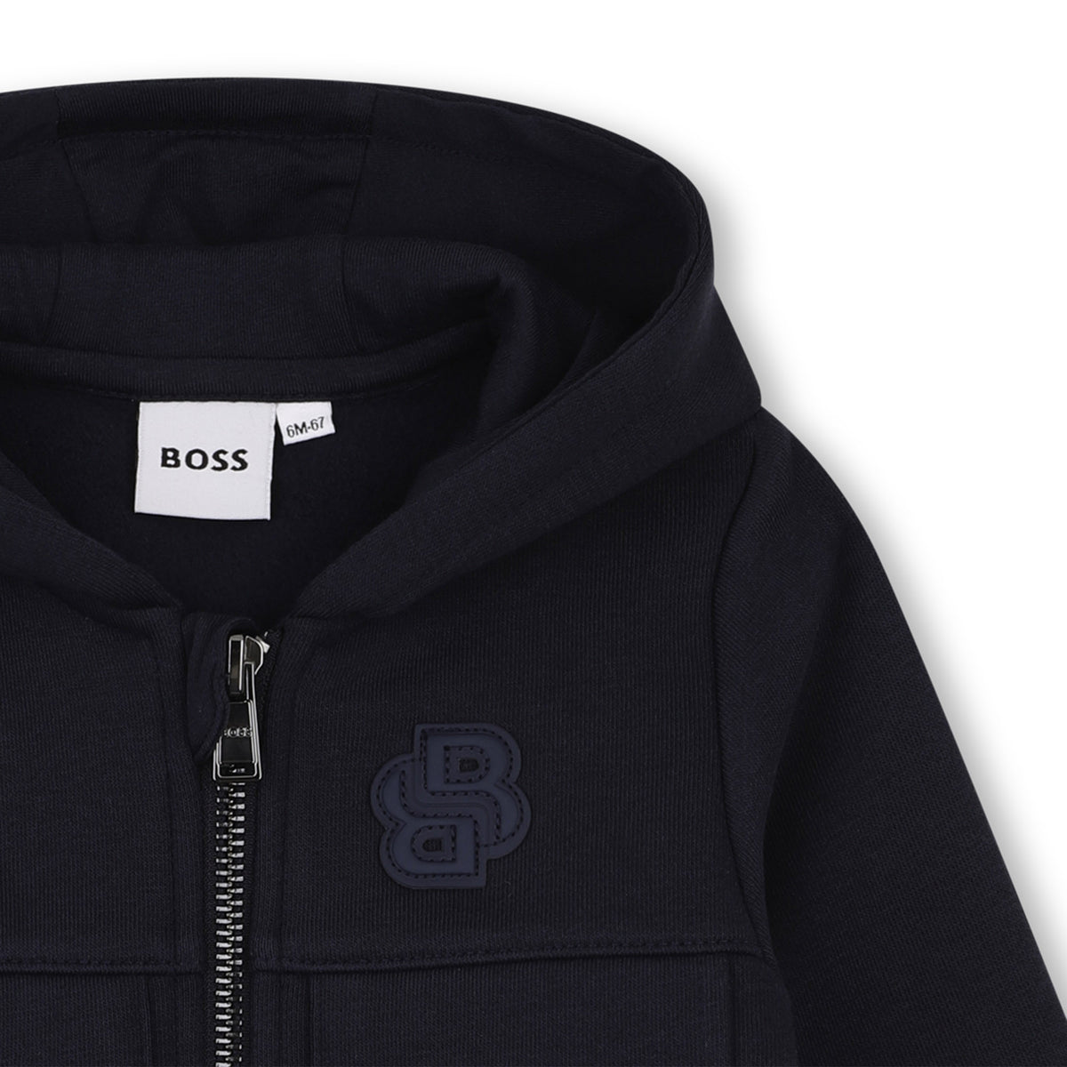 BOSS Kids Tuta con felpa con cappuccio e ricamo Double B - Marine
