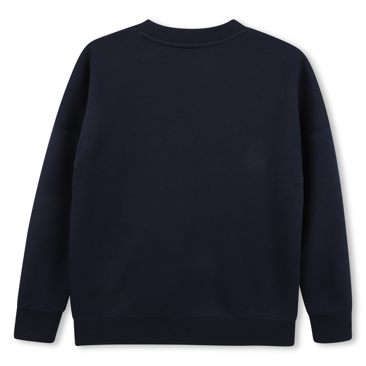 BOSS Kids Felpa in cotone garzato con etichetta logo - Marine