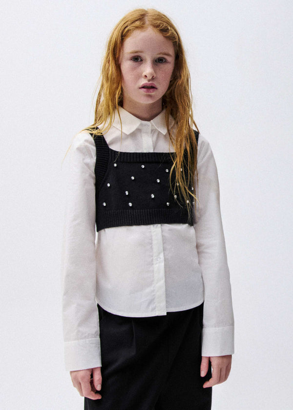 Camicia e top ragazza - Nero