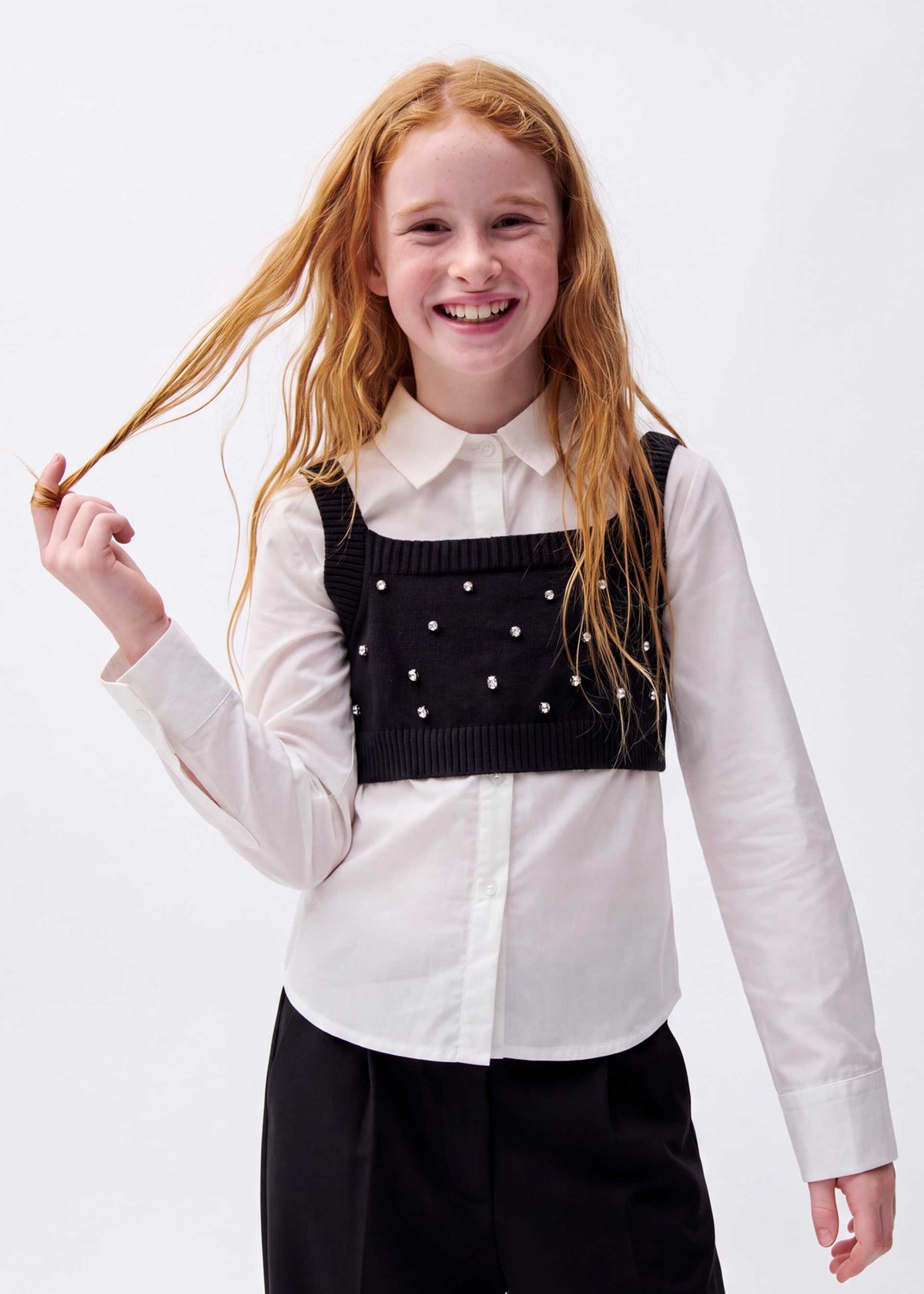 Camicia e top ragazza - Nero