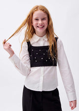 Camicia e top ragazza - Nero