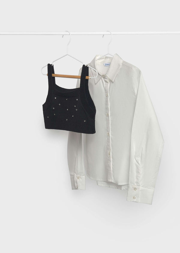 Camicia e top ragazza - Nero