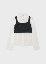 Camicia e top ragazza - Nero