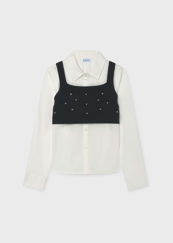 Camicia e top ragazza - Nero