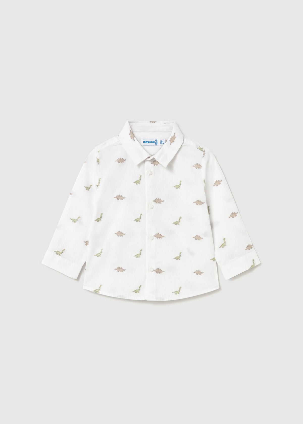 Camicia jacquard stampata neonato - Dinosauri