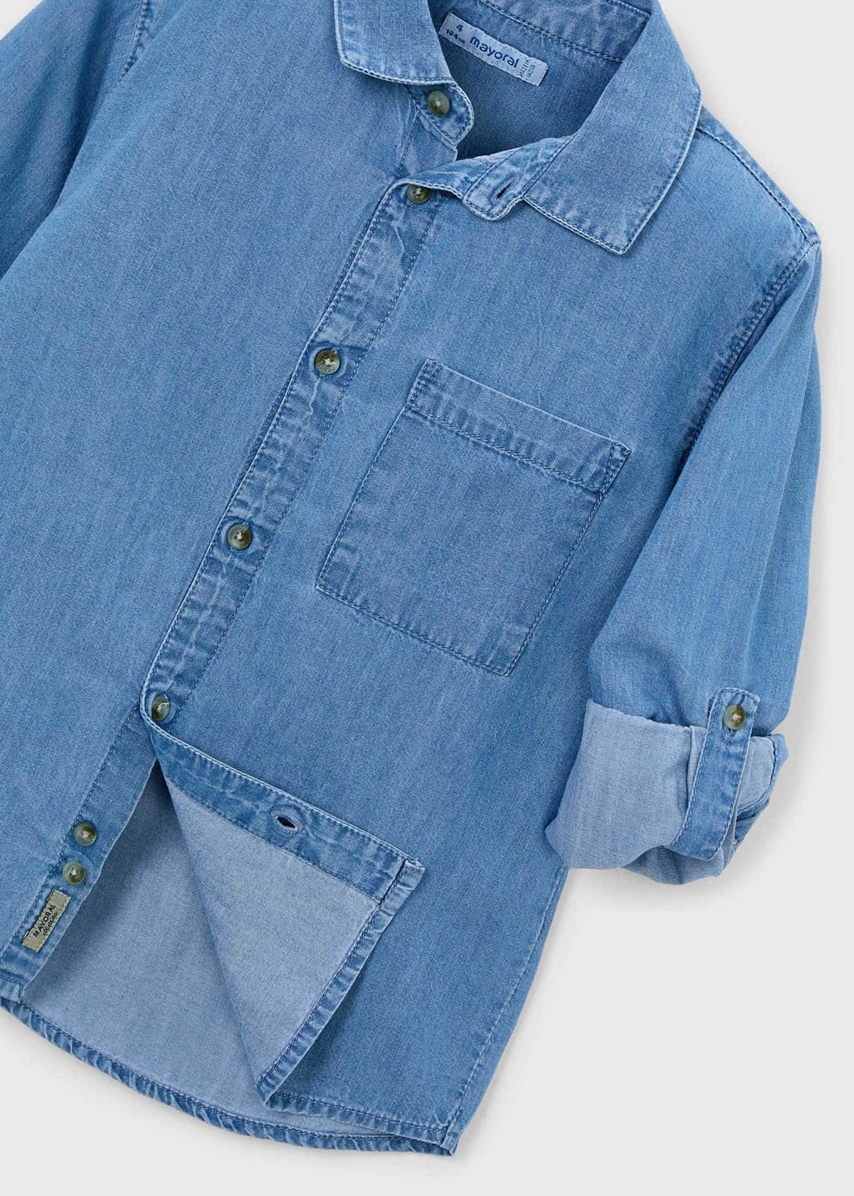 Camicia jeans manica lunga bambino