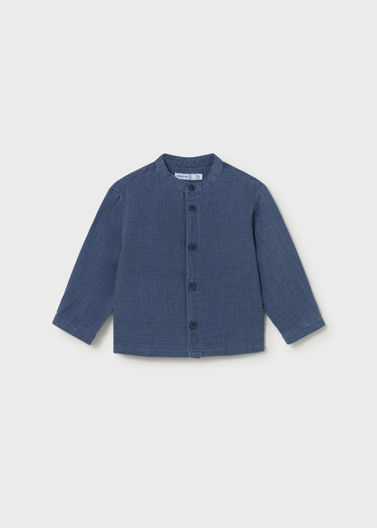 Camicia jeans manica lunga neonato