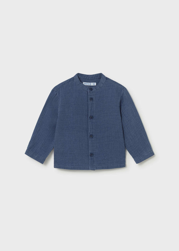 Camicia jeans manica lunga neonato