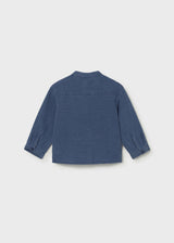 Camicia jeans manica lunga neonato