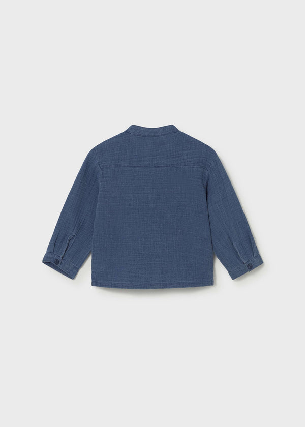 Camicia jeans manica lunga neonato