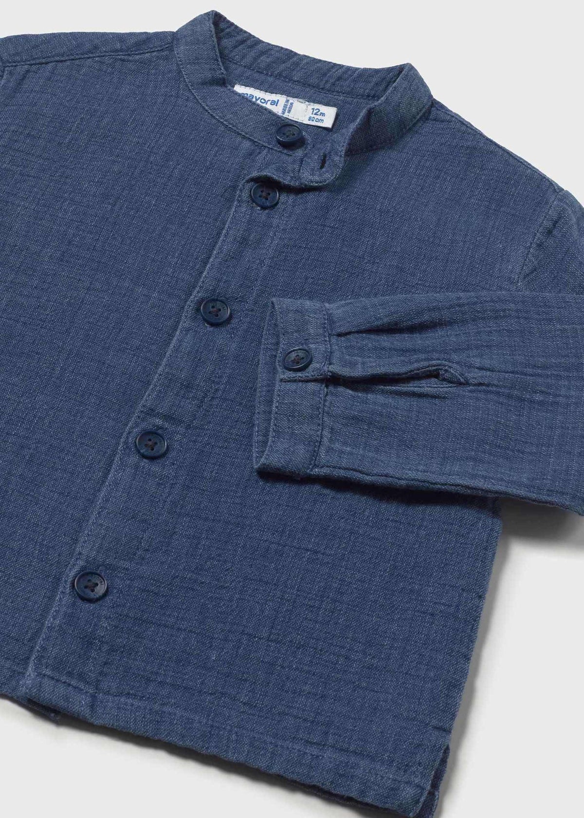 Camicia jeans manica lunga neonato