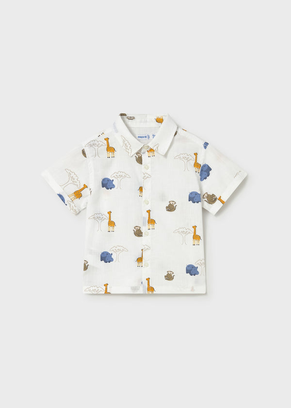 Camicia stampata animaletti neonato