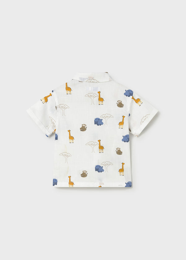 Camicia stampata animaletti neonato