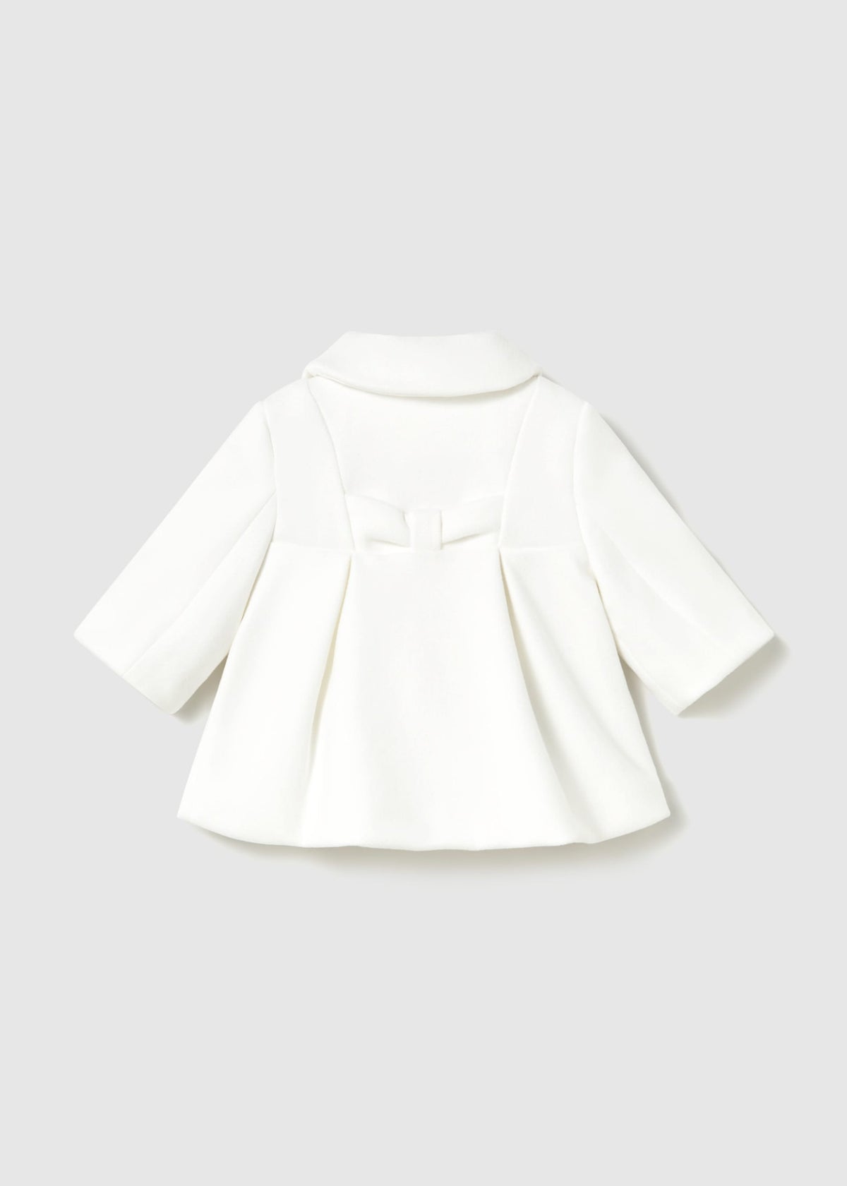 Cappotto a balze neonata - Panna